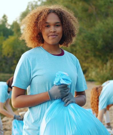 Girl Volunteering