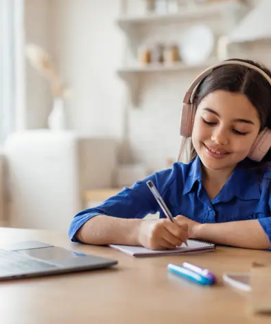 Girl With Laptop In Blue3